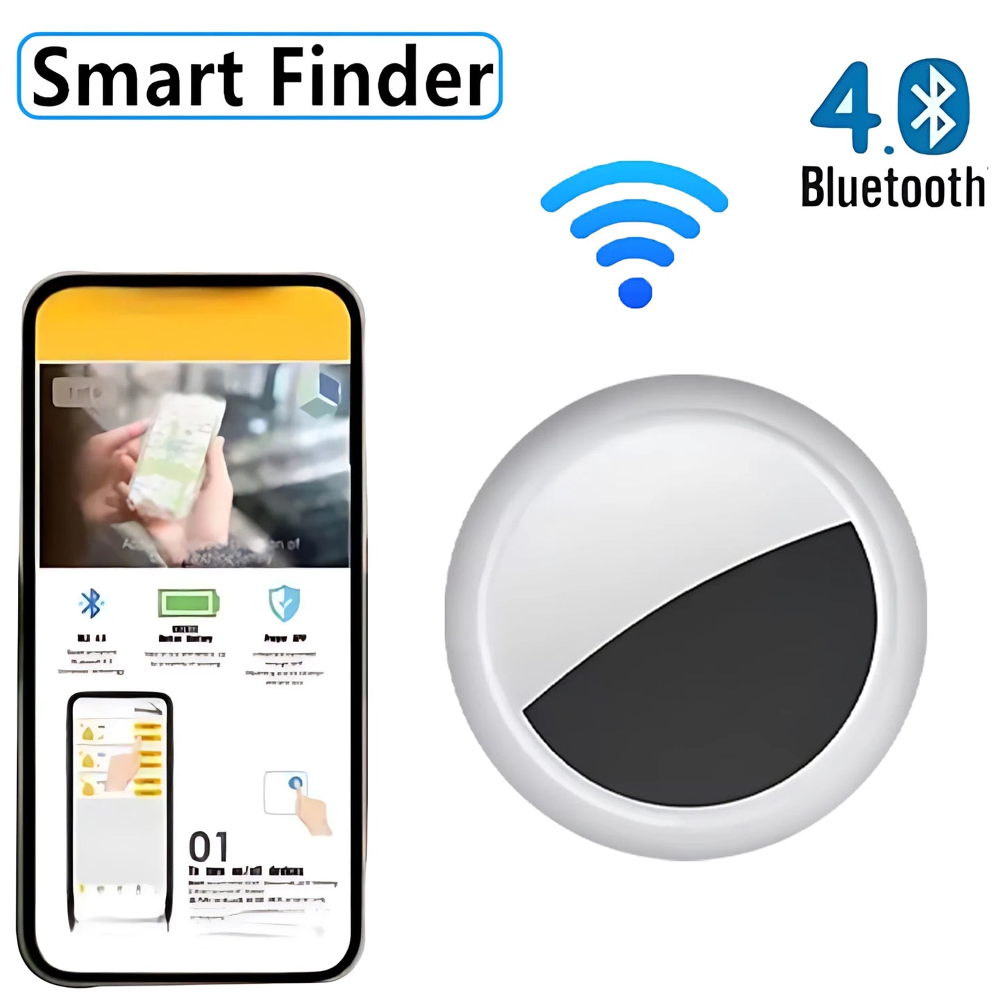 Mini Smart Bluetooth GPS Tracker, works with Android and iOS system, listening tracker, Mini Global Locator, Pet Key Finder