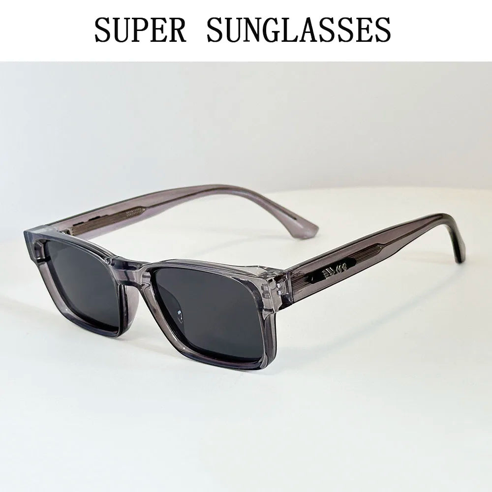 Vintage Polarized Sunglasses for Men, Square Sunglasses for Women, Fashionable Trendy Eyeglasses, Gafas De Sol Hombre, Lunette Soleil Femme
