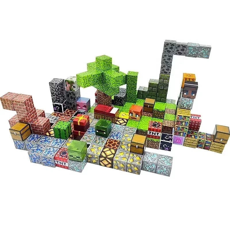 500 Pièces Blocs de Construction Magnétiques Mini Monde — DIY, Puzzle, Jouets Enfants