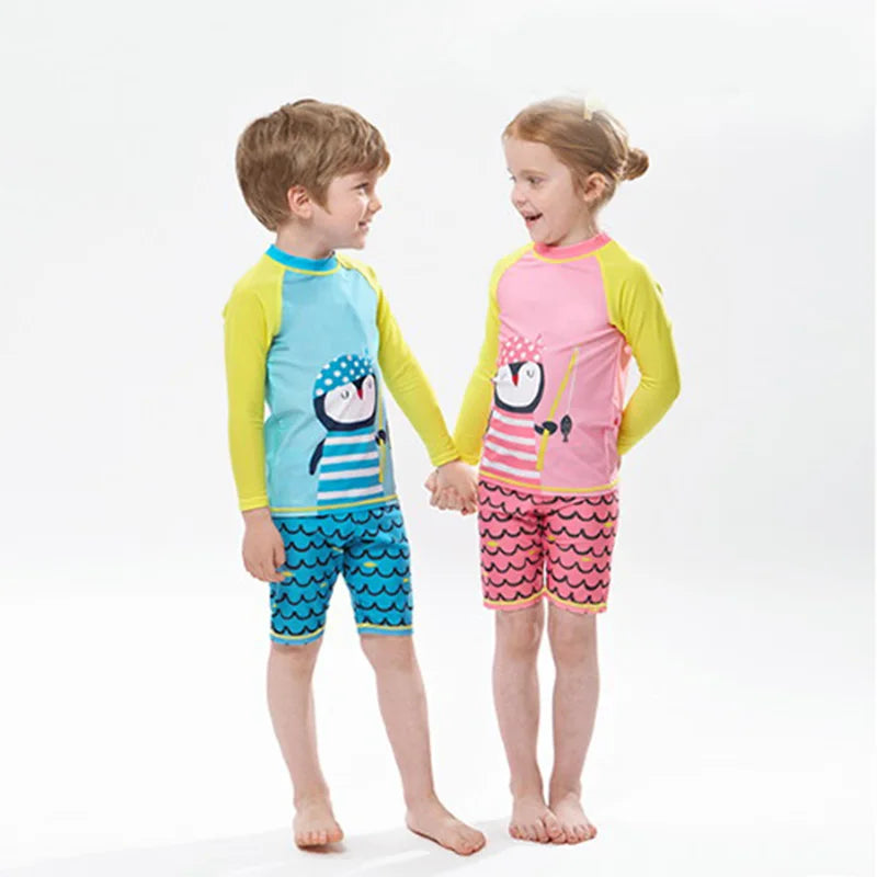 2025 garçons maillot de bain deux pièces ensemble 3 à 4 5 6 7 8 9 10 11 12 ans enfant en bas âge requin imprimé Infantil à manches longues enfants maillots de bain