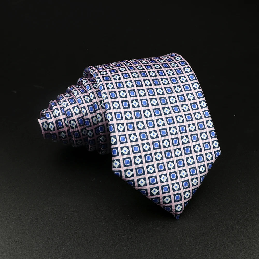 51 Styles Men's Silk Ties Jacquard Striped Plaid Floral Tie Accessories Daily Wear Shirt Suit Necktie Wedding Party Gift