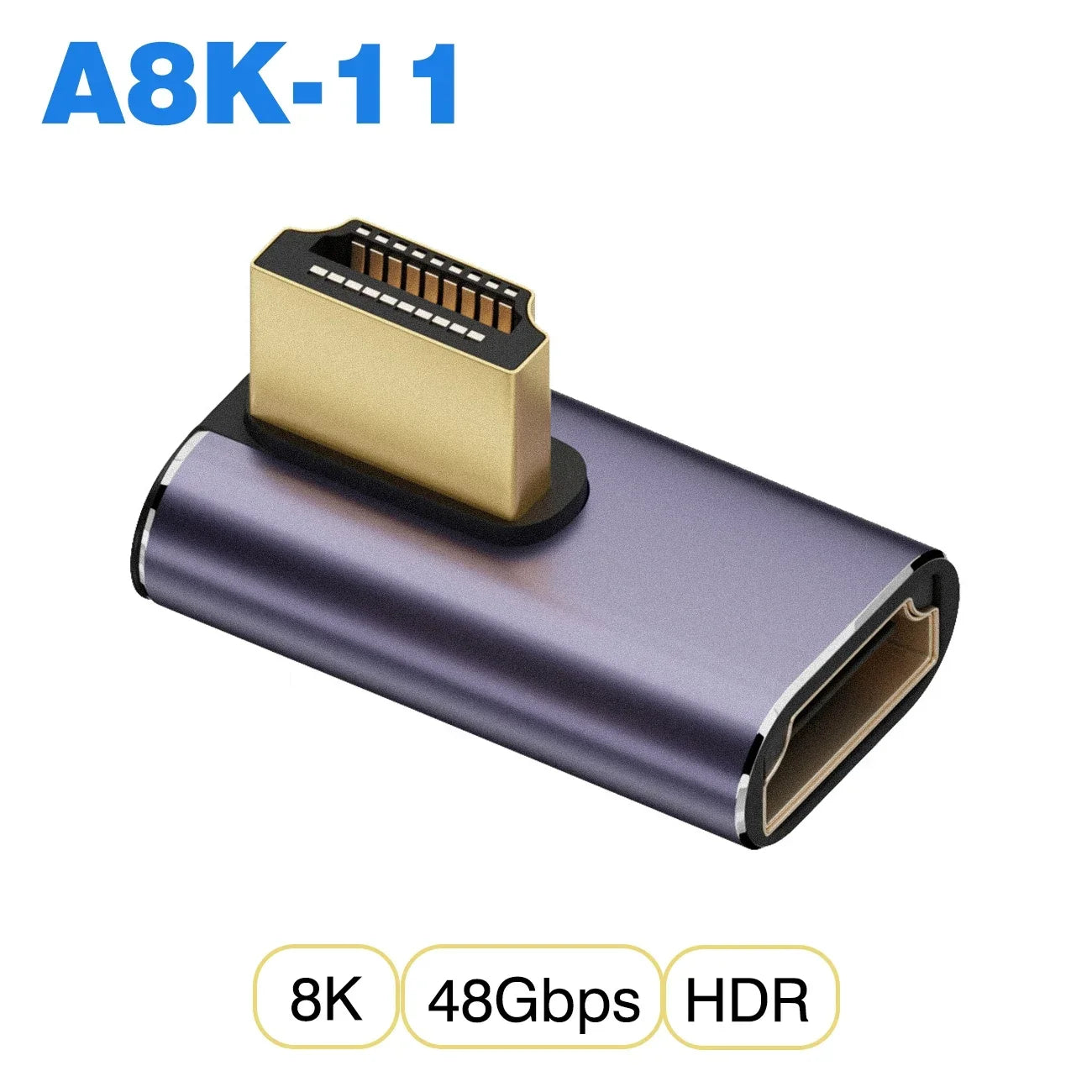 Convertisseur mini micro HDMI vers HDMI 2.1 — 48Gbps, 8K60Hz, 4K120Hz, projecteur, HDTV