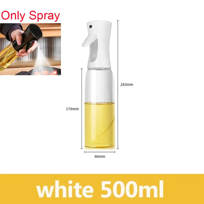 Pulvérisateur d'huile de cuisine en plastique 2 en 1, 500 ml, flacon pulvérisateur d'huile d'olive, distributeur d'huile pour barbecue, cuisson, rôtissage, pique-nique, outil de cuisine