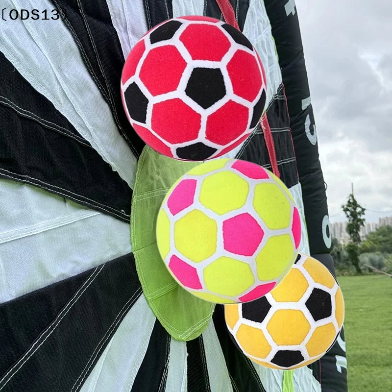 maveraODS13 balón de fútbol pegajoso para dardos de pie, dardos de fútbol, balón de fútbol de fieltro, para diana hinchable de fútbol al aire libre