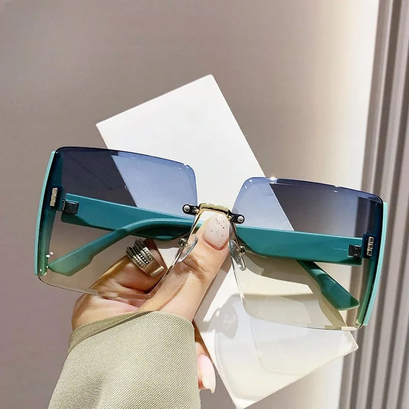 Style coréen classique noir grandes nuances carrées lunettes de soleil pour femmes hommes mode femmes lunettes de soleil avec Protection Uv