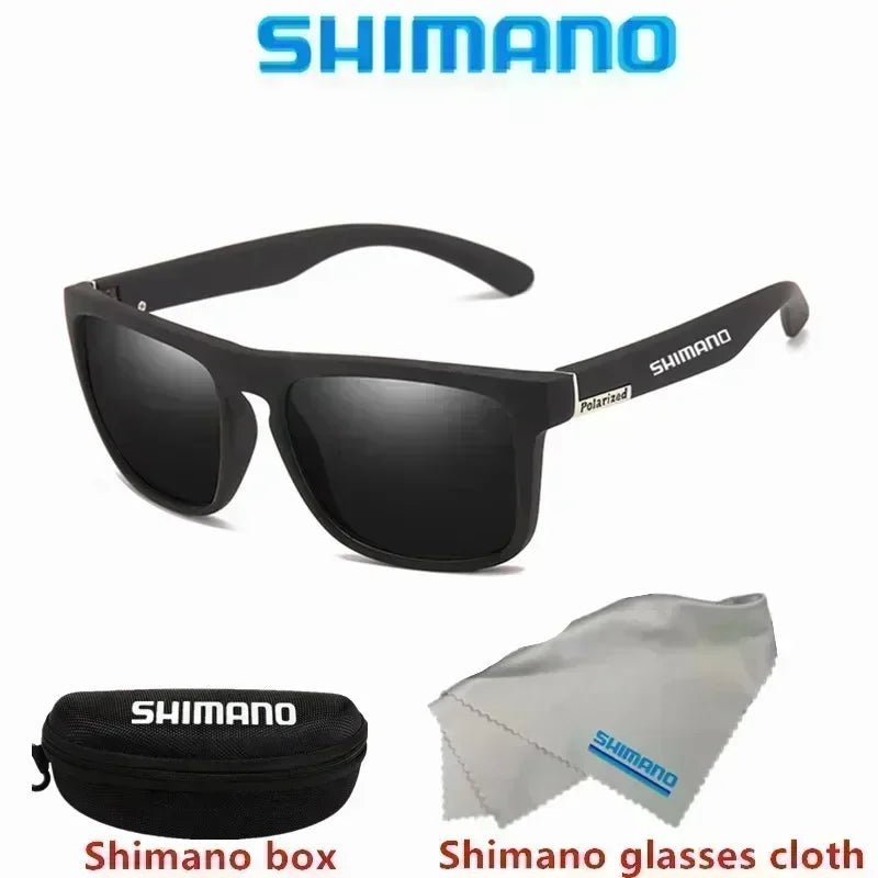 Lunettes de soleil polarisées Shimano, protection UV400 pour hommes et femmes, pour la chasse, la pêche, la conduite, le vélo, avec boîte en option