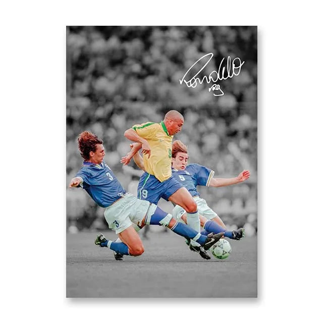 Affiche Toile Star Football — Décoration Murale Moderne Sans Cadre