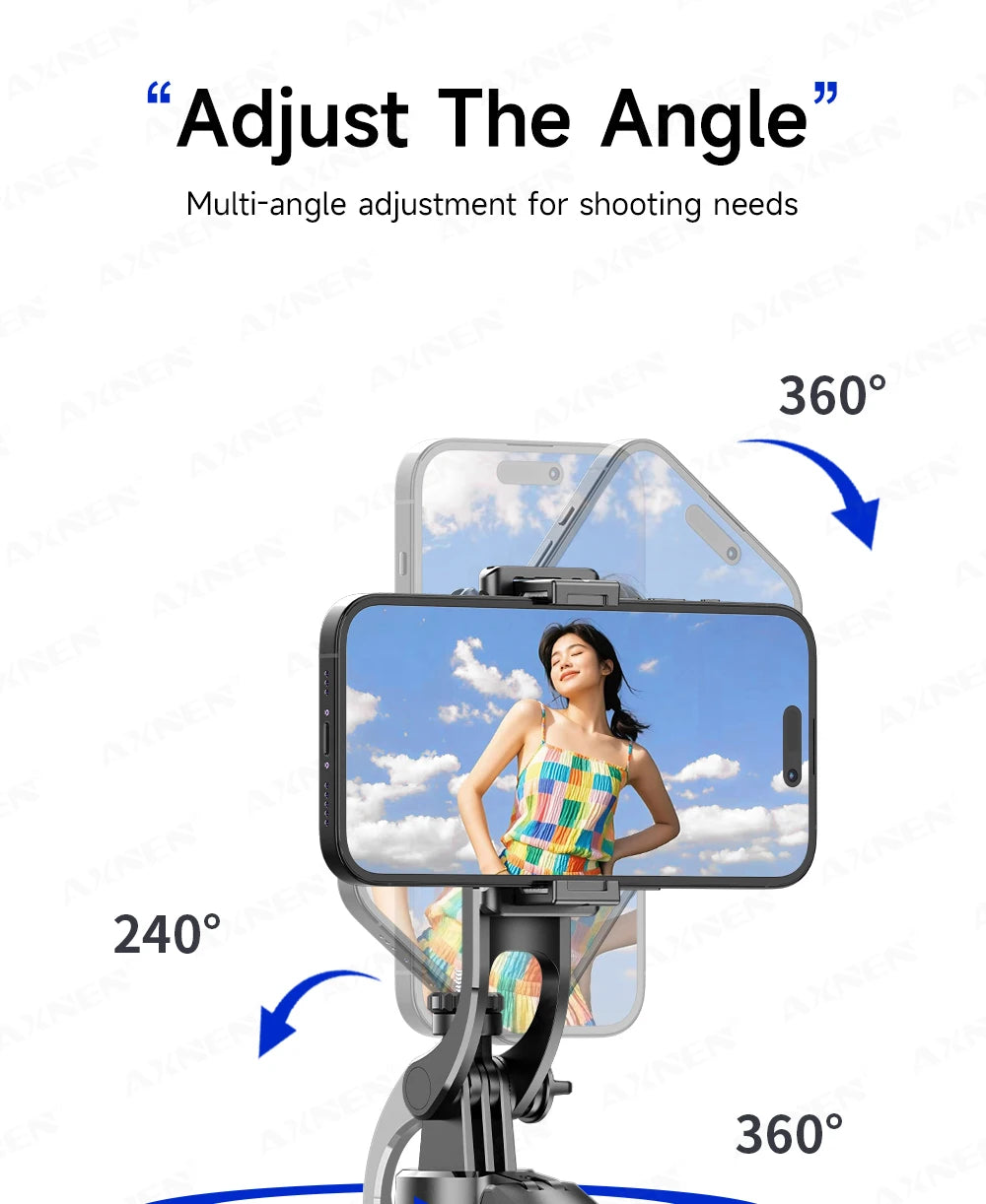 Perche à selfie trépied 1708mm avec télécommande Bluetooth — rotation 360°, interface 1/4", lumière optionnelle