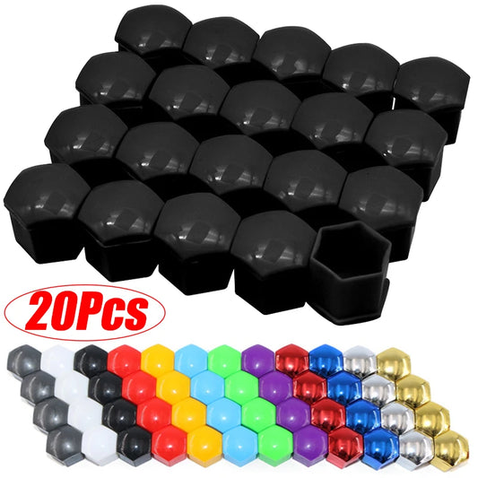 20pcs Car Wheel Nut Caps, Anti-rust Car Hub Screw Protective Covers, Car Tire Screw Caps, Nut Bolt Covers, Automotive Exterior 17/19/21mm