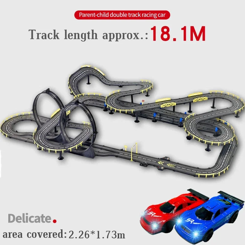 Voiture électrique 1/43, Double piste de course, jouet, Circuit Autorama, Voiture télécommandée, fente ferroviaire électrique, jouet de voiture de course