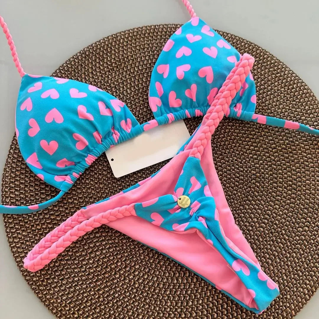 Nouveau Bikini femmes maillot de bain plage vacances maillots de bain imprimé léopard Sexy Bikini ensemble maillots de bain maillot de bain string maillot de bain Biquinis