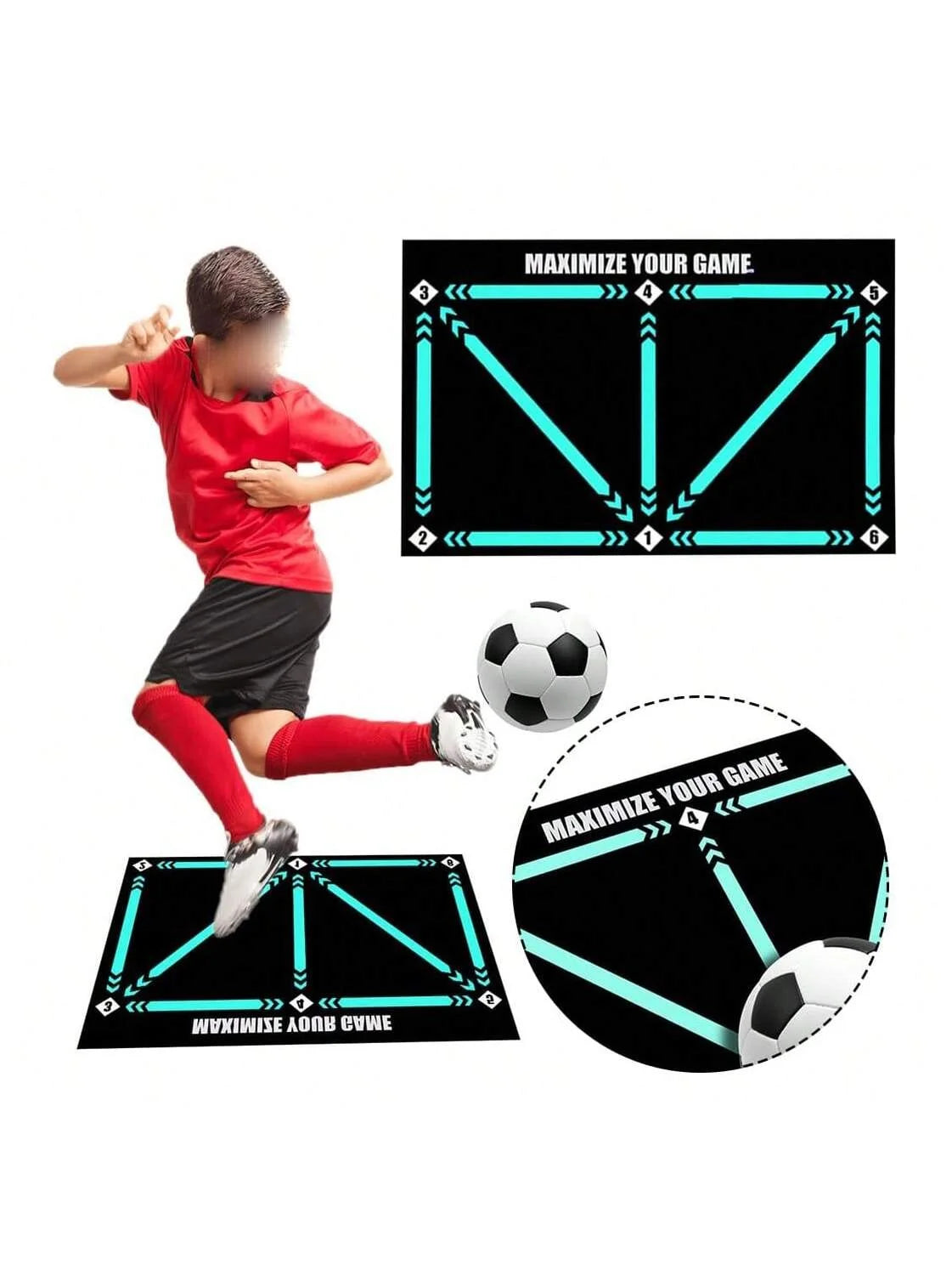 Molten Tapis d’Entraînement Football 60x90 cm — Antidérapant, Pliable, Intérieur & Extérieur