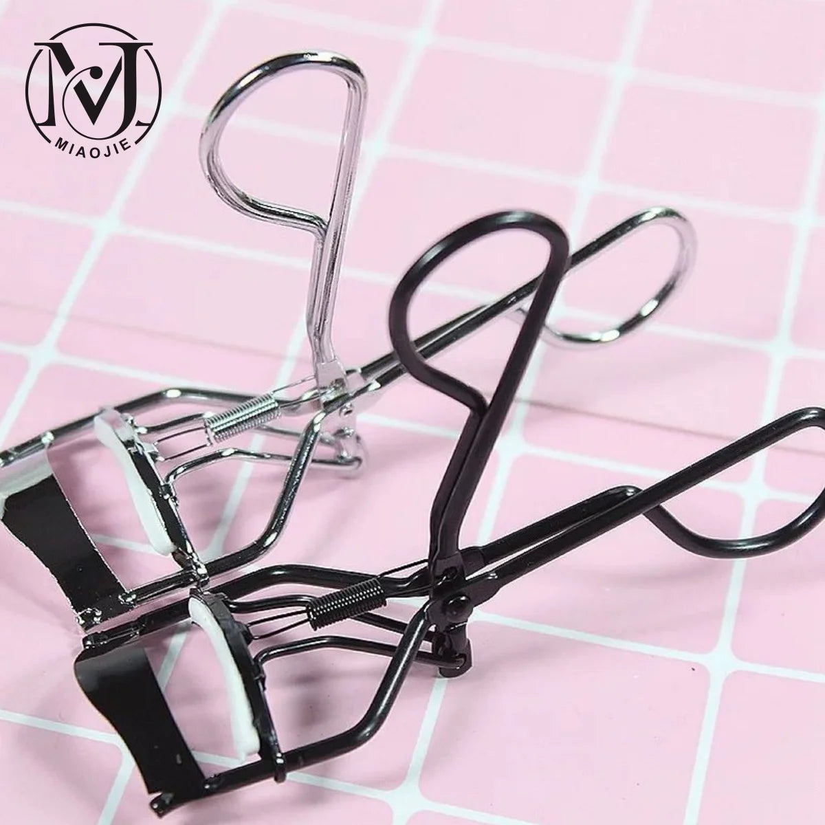 MJ - rizador de pestañas 3D, rizos naturales, herramienta de belleza portátil, pinza de pestañas tridimensional integral, accesorios, un paquete