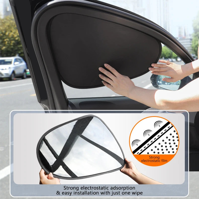 Pare-soleil électrostatique pour fenêtre latérale de voiture — 4 couches, anti-éblouissement, protection UV
