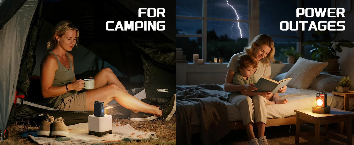 Lampe de camping LED rechargeable portable LiitoKala XY-009, multifonctionnelle, pour les activités de plein air, longue durée de vie