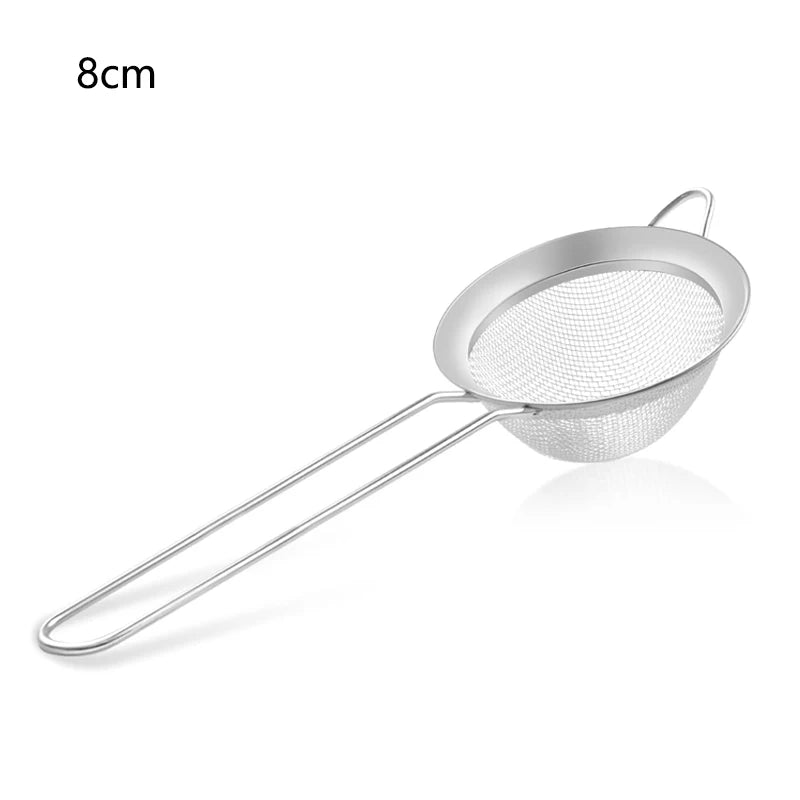 Juego de coladores de aceite de alambre de acero inoxidable, tamices de malla fina, colador de harina, espectaculares herramientas para hornear, accesorios de cocina, 1 pieza, 3 piezas, 4 piezas