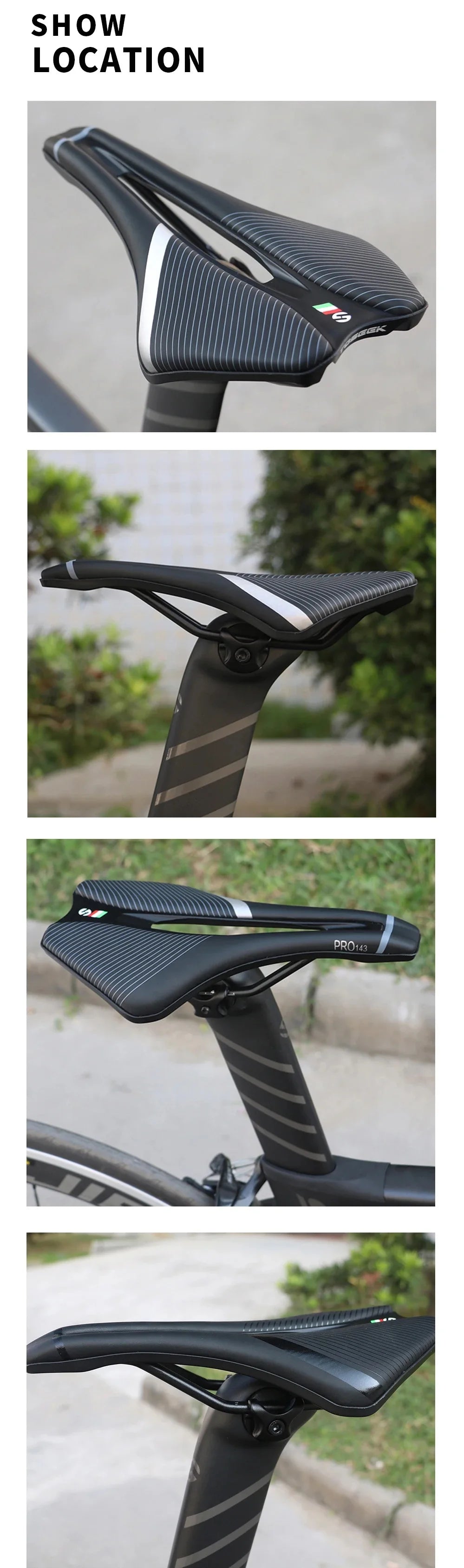 Selle de vélo de route TOSEEK MTB, EVA + cuir en super fibre, design ergonomique, large et confortable, long trajet, ultra-légère, siège creux TT