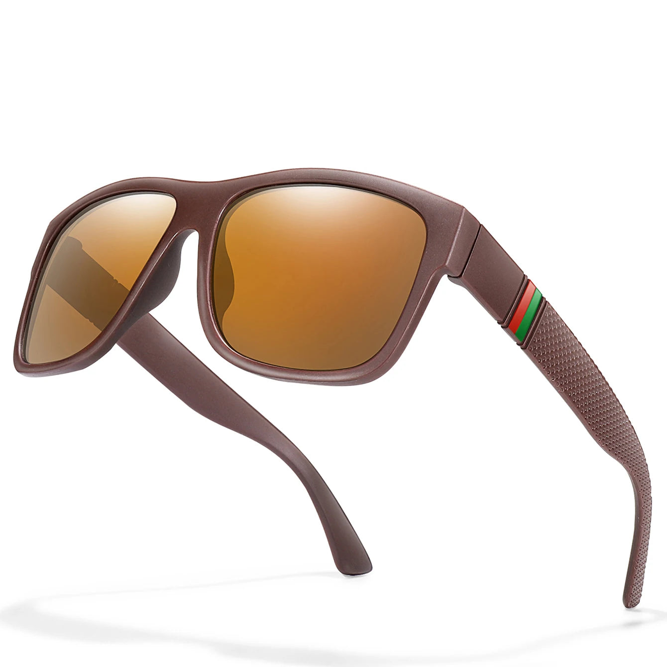 Gafas de sol polarizadas cuadradas clásicas para hombre, para pesca, conducción al aire libre, ciclismo, carrera, vintage, montura grande, UV400