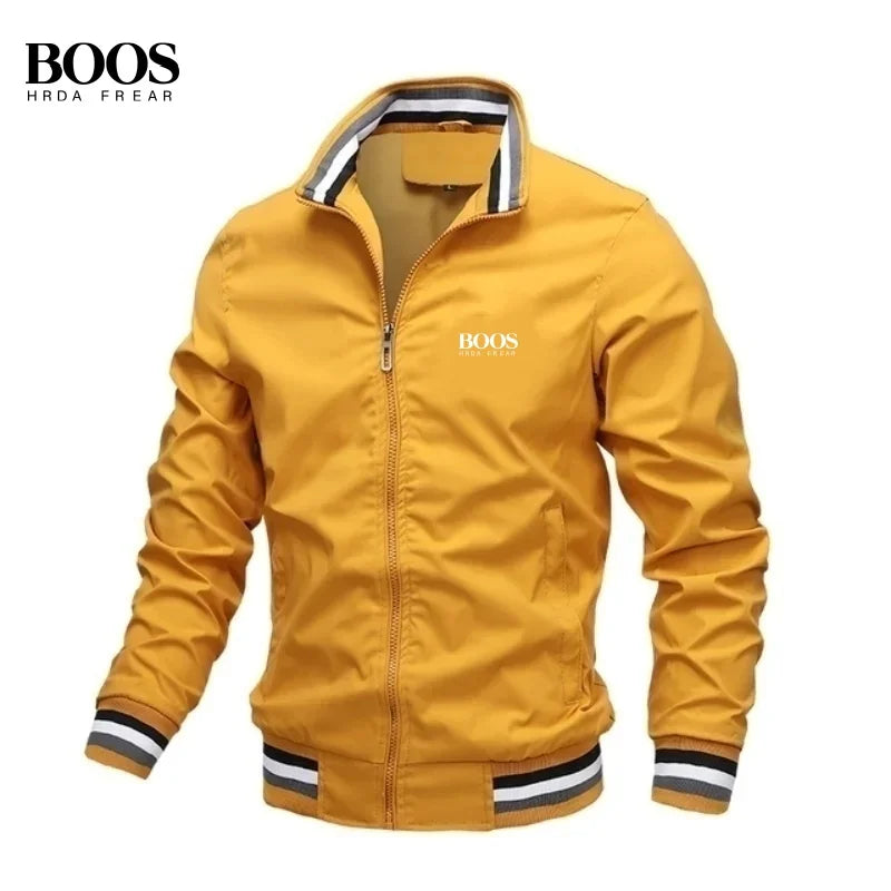 Men's high-end embroidered zipped jacket, luxurious and fashionable baseball top, casual outdoor sports, high quality, autumn