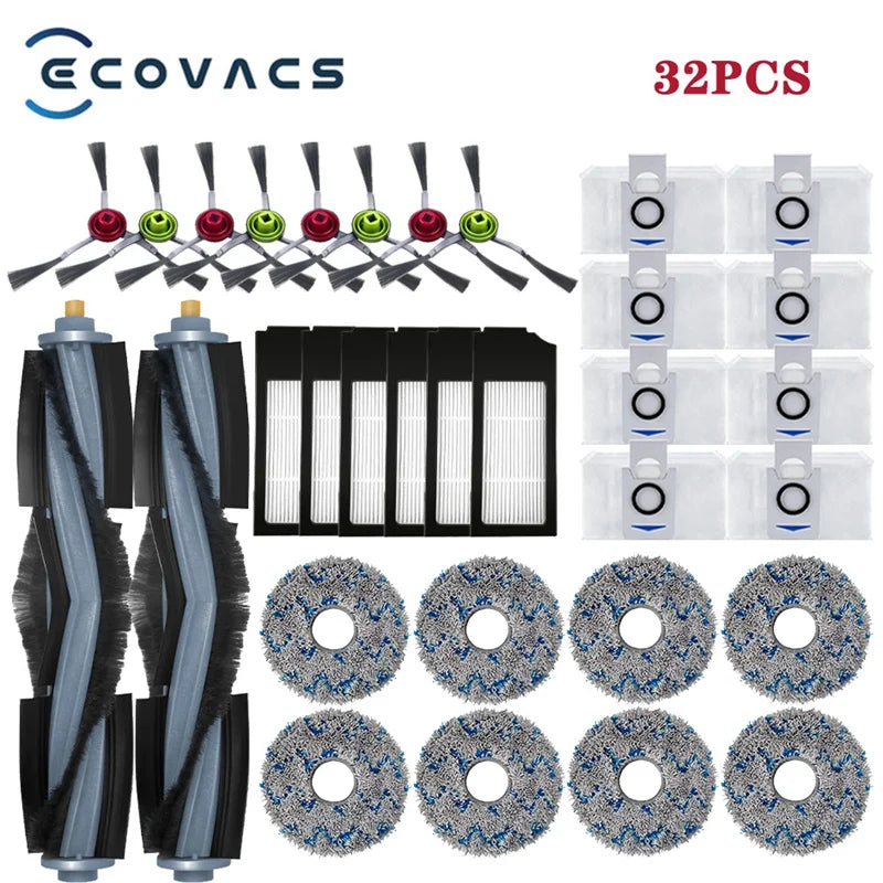 Ecovacs Deebot X1/T10 OMNI/TORBO Accessories Robot Vacuum Cleaner Parts Mop Dust Bag Hepa Filter Side Main Brush Dustbin