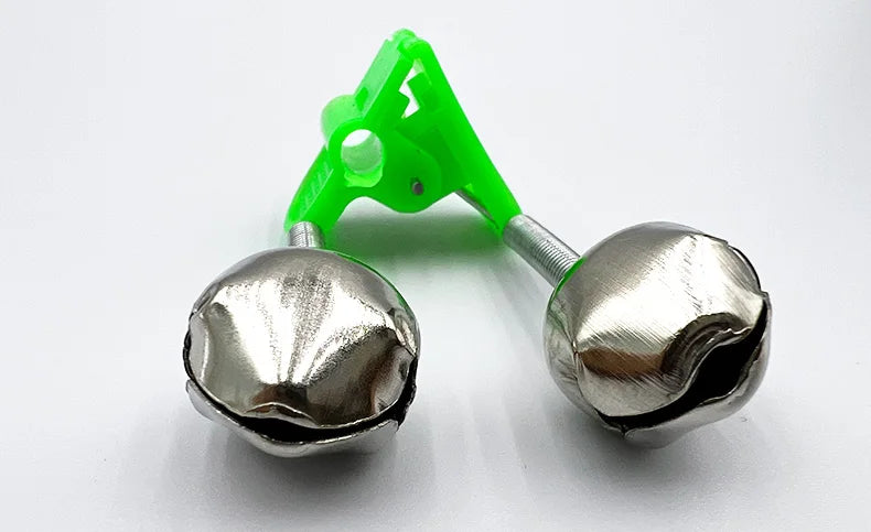 ShareShark 5/10 pièces/sac Alarmes de morsure de pêche, Clochettes de canne à pêche à clipser sur la pointe, Vert ABS, Accessoire de pêche