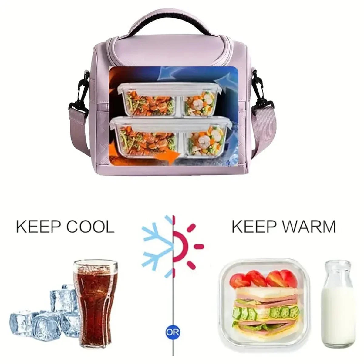 Sac à déjeuner Portable, boîte thermique alimentaire, Durable, étanche, refroidisseur de bureau, boîte à déjeuner avec bandoulière, sac de pique-nique pour Couples unisexe