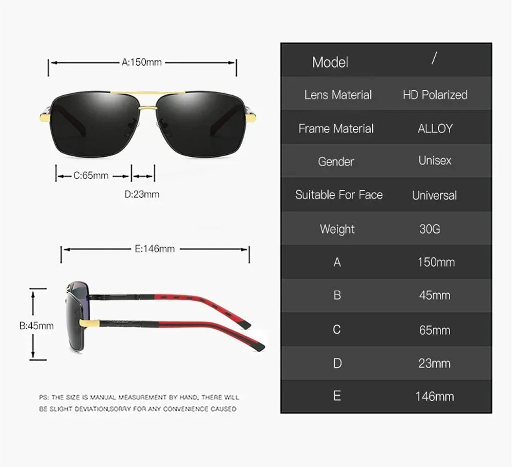 Lunettes de Soleil Femme Polarisées Dégradé — Lentille Carrée, Rétro, Conduite