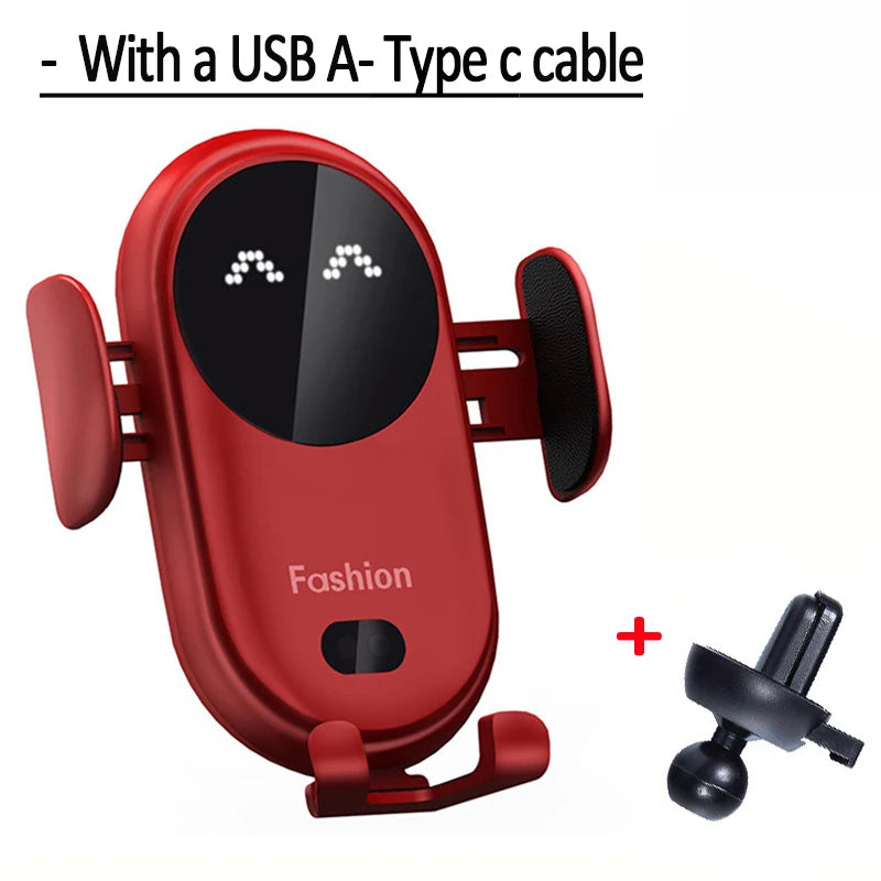30W Wireless Car Charger Mount, Air Vent Phone Holder, Rotatable, Smart Infrared, Fast Wireless Charging