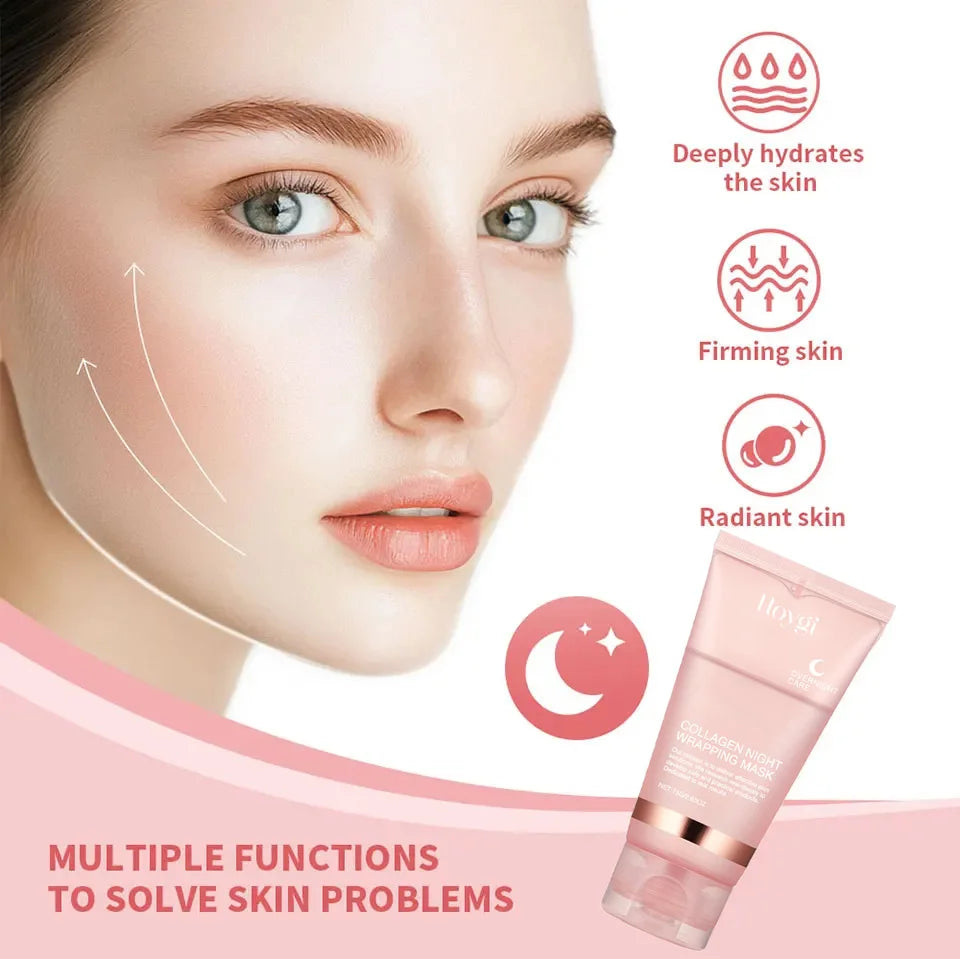 Deep collagen mask, peel-off mask, anti-wrinkle, lifting, facial skincare, organic masks, night mask, skin moisturizer, for women