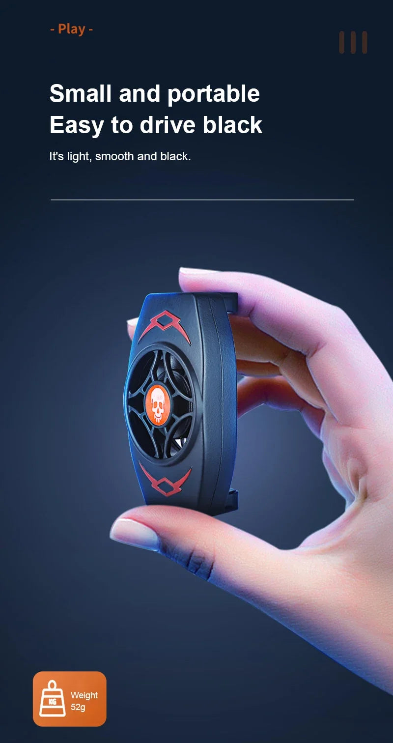 Ventilateur de refroidissement téléphone portable clip arrière — gaming, streaming, dissipateur de chaleur