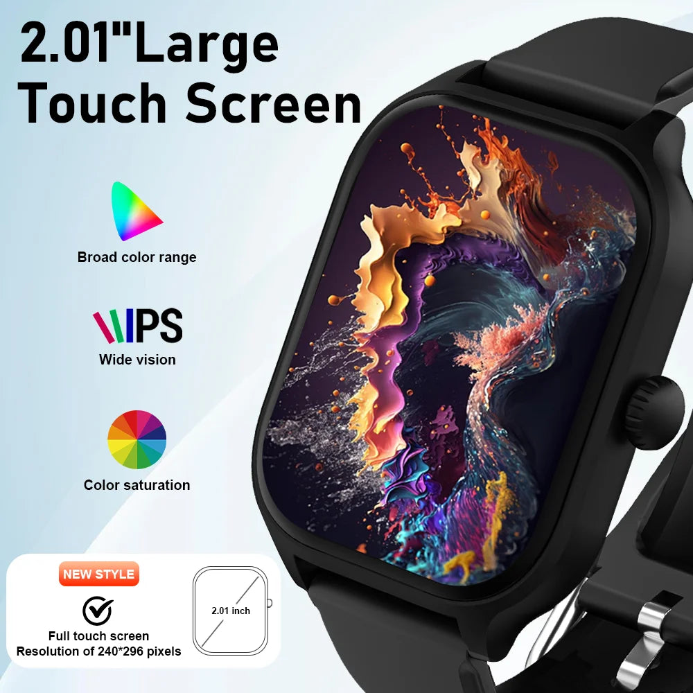 Smartwatch Appels Bluetooth — Calories Fréquence Cardiaque Oxygène Sanguin