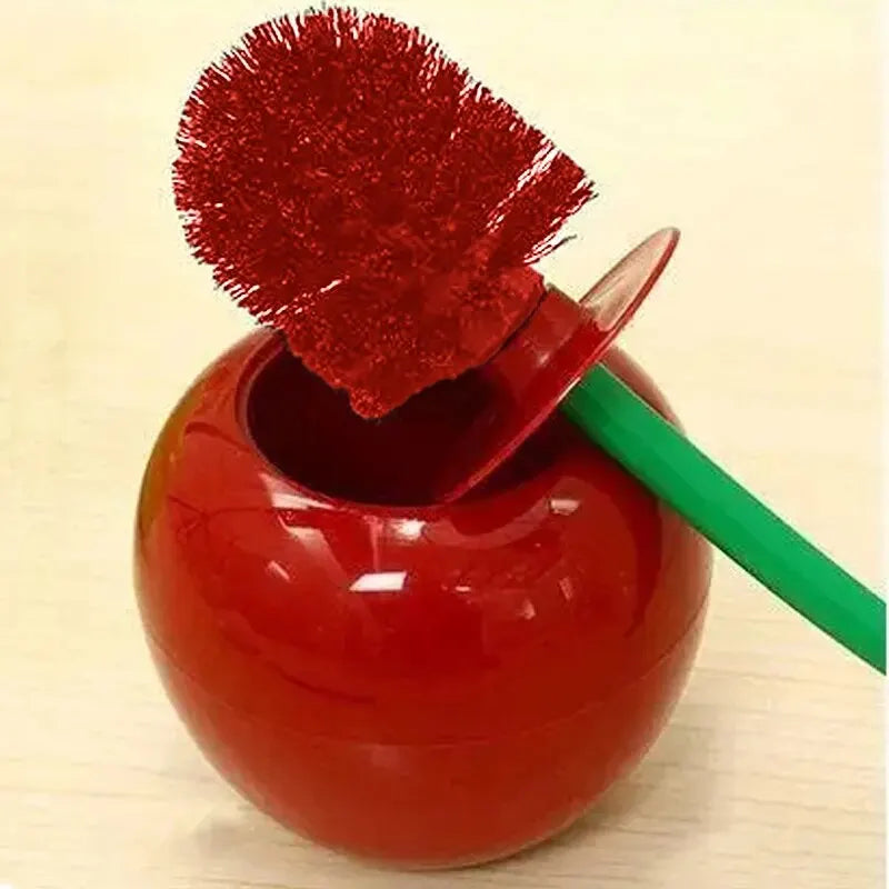 Juego de escobillero rojo, creativo y encantador, sin forma, accesorios de baño, 1 pieza