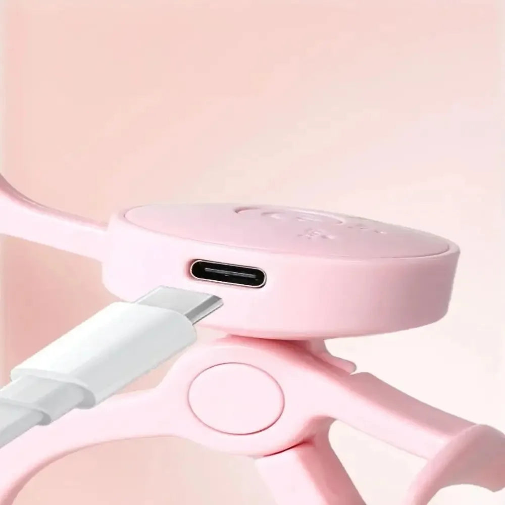 Heated Eyelash Curler, Frameless, Intelligent Temperature Control, Long-lasting Curling Device, Rechargeable