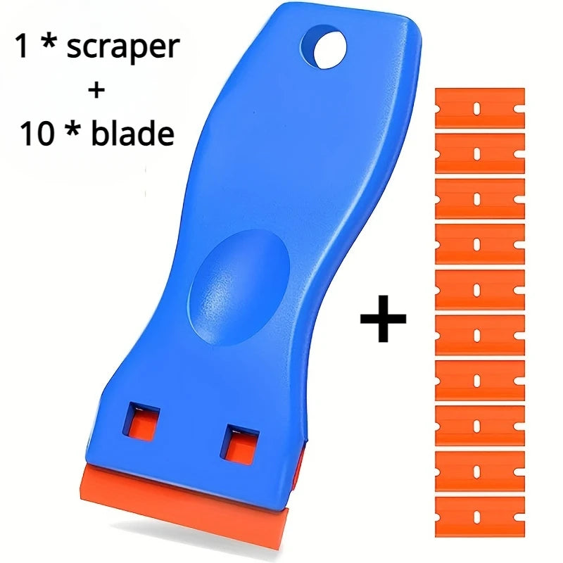 Disolvente de pegatinas para coche, 1 juego, plástico multiusos, pintura pequeña, herramienta de aplicación de película automotriz, raspador de limpieza de cristales para el hogar