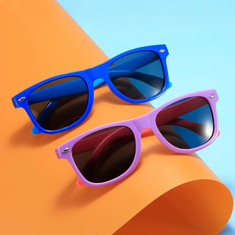 Lunettes de Soleil Enfants Assorties — Pare-Soleil Été Résistant UV Garçon Fille
