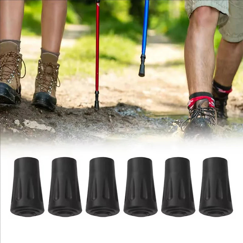 Capuchons de protection antidérapants pour bâtons de trekking, 6/12 pièces, couvre-bas de bâton de marche, coussinets de protection légers pour l'escalade et la randonnée