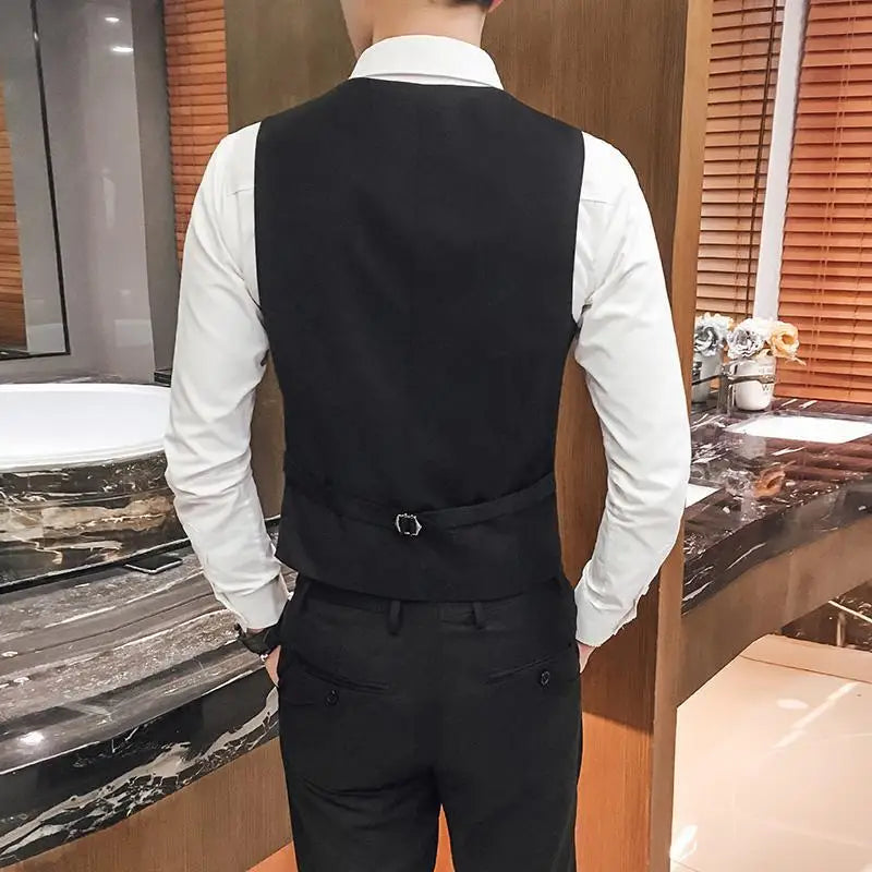 Gilet d'affaires formel pour homme slim — grande taille, décontracté, M-6XL