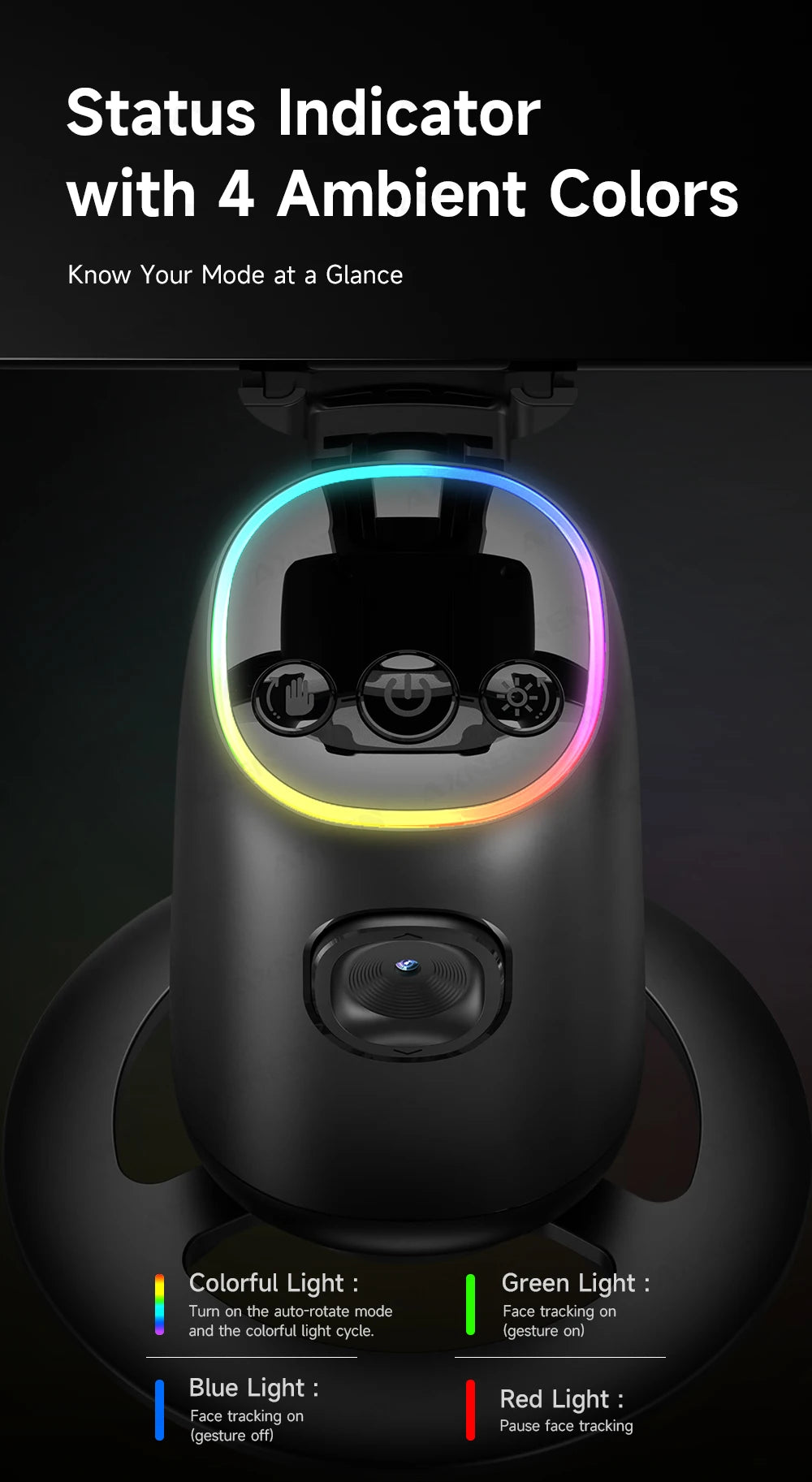 P05 — Stabilisateur Smartphone Suivi IA 360° Support Table Live & Vidéo