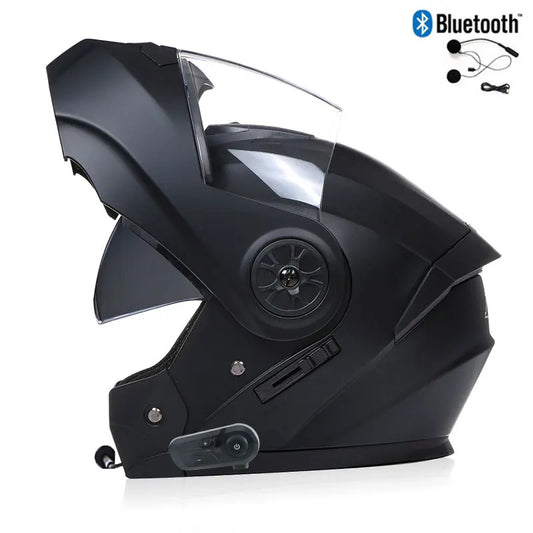 Men's Bluetooth Motorcycle Helmets Full Face Men's Motorcycle Helmet Motocross Kask DOT Certified Modular Motorcycle Helmet BLD