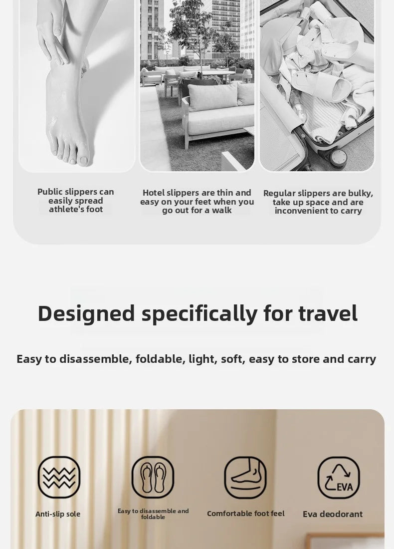 Pantoufles de voyage pliables unisexes, tongs EVA, antidérapantes, pour hôtel, salle de bain, intérieur et extérieur, portables, légères et confortables