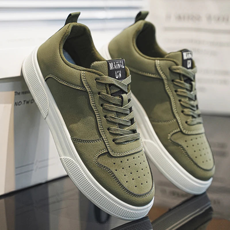 Chaussures de Skate Homme Cuir Artificiel Antidérapantes — Style Décontracté