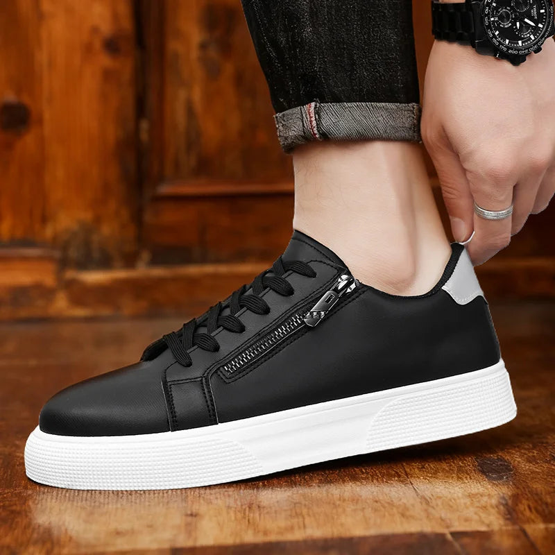 Zapatillas deportivas casual para hombre joven, estilo coreano, transpirables y versátiles, blancas, tallas grandes, nueva colección primavera-otoño 2026