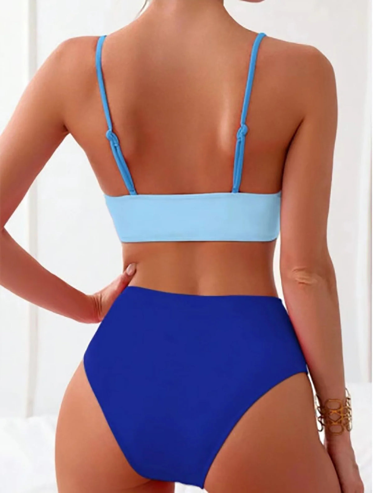Bikini Deux Pièces Sexy Femme 2025 — Creux, Dos Nu, Push-Up, Patchwork, Plage