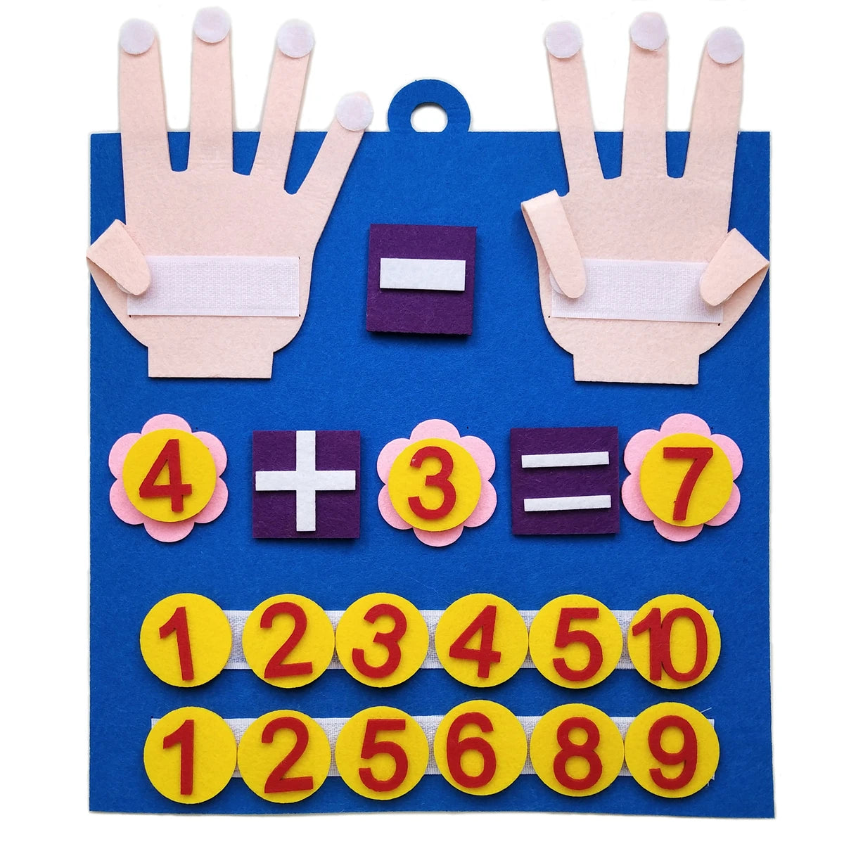 Juguetes Montessori para niños pequeños, números de dedos de fieltro, juguete de matemáticas, conteo, educación temprana, juego de aprendizaje para niños, inteligencia