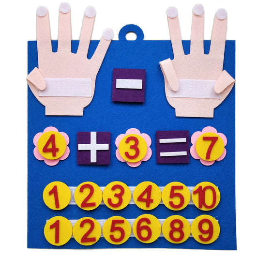 Jouets Montessori pour tout-petits, chiffres de doigts en feutre, jouet mathématique, comptage, éducation précoce, jeu d'apprentissage pour enfants, Intelligence