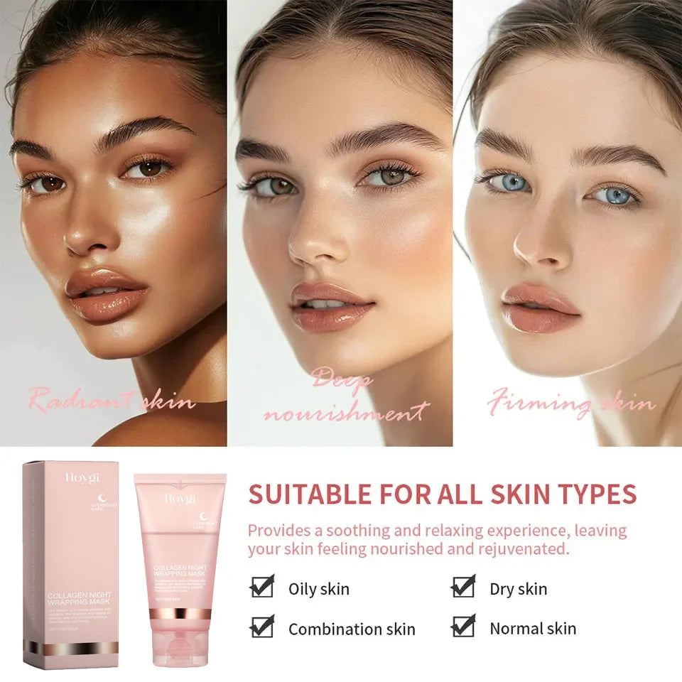 Deep collagen mask, peel-off mask, anti-wrinkle, lifting, facial skincare, organic masks, night mask, skin moisturizer, for women