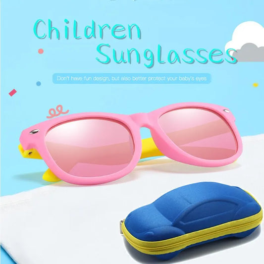 Baby Sunglasses with Glasses Box, Boys and Girls Outdoor Glasses, AC Lens, Safety Glasses and Cases, Kids Gift