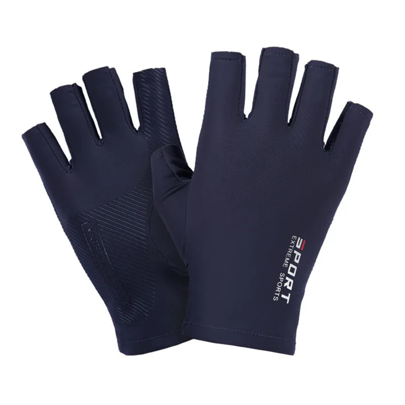 Gants de pêche pour Sport de plein air, 1 paire, écran tactile, équipement de protection fin Anti Uv, gants de course pour moto, antidérapants sur glace, respirants