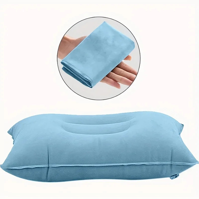 Supporte le cou et la taille Oreiller gonflable confortable pour une utilisation en extérieur, adapté aux bureaux, voitures, camping, randonnée et sieste
