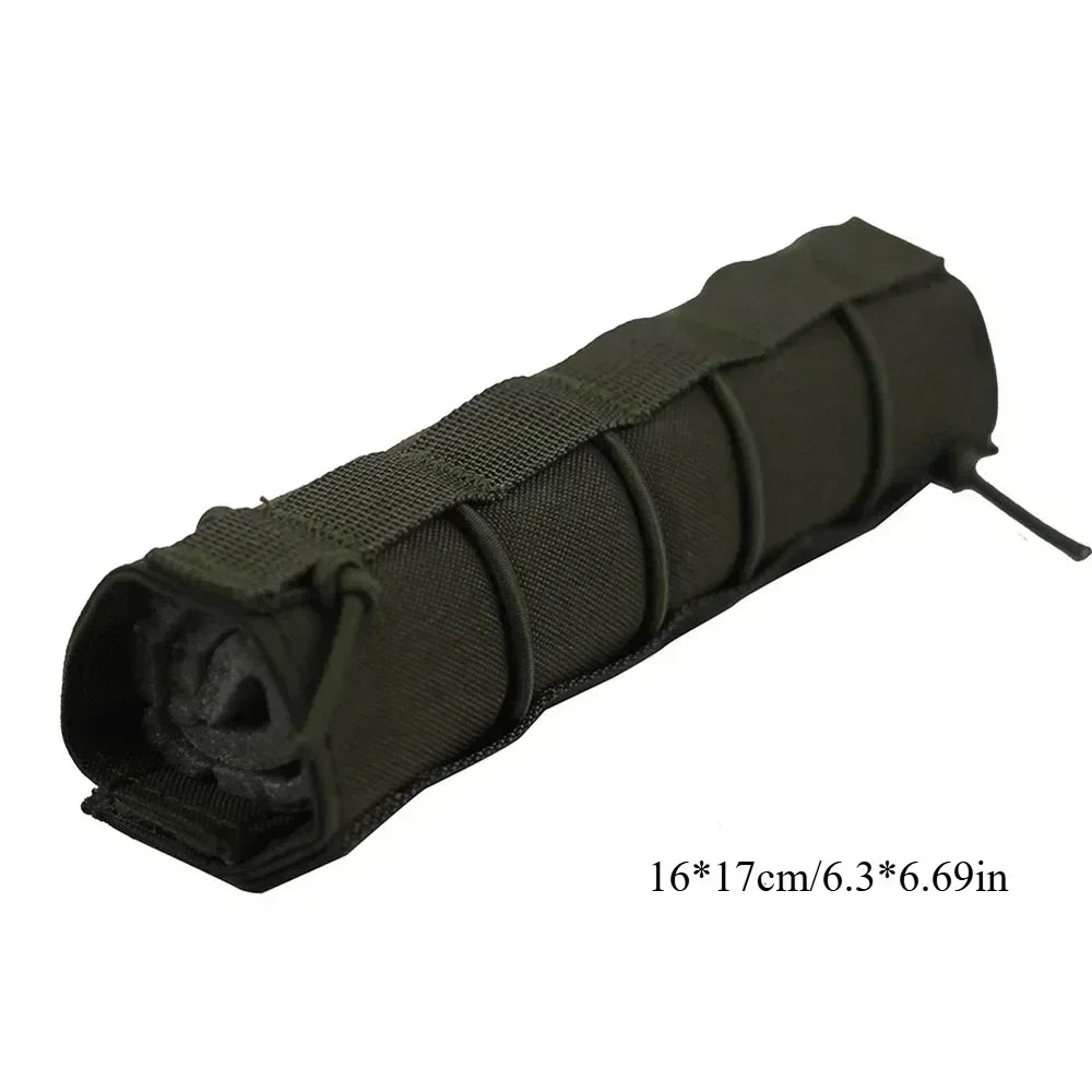 Couverture de suppresseur de Sniper, protection de Camouflage tactique, tir en plein air, étui en tissu de chasse militaire, équipement de terrain CS en direct